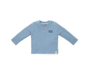 T-shirt langärmlig Waffle Ice Blue - Little Farm | Little Dutch - 74