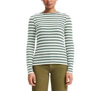 Langarmshirt QS, Damen, Gr. M, ecru sagegrün, Obermaterial: 97% Baumwolle, 3% Elasthan, casual, Shirts (26170846-M) ecru sagegrün