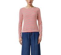 Gestreiftes Langarmshirt aus Viskosemix mit Stickerei 34 rot|weiß 2176252.32D4.34