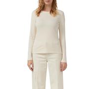 s.Oliver RED LABEL Slim Fit Langarmshirt aus reiner Baumwolle in Offwhite, Größe 42