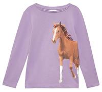 Longsleeve mit Pferde-Print und Pailletten 92/98 lila 2170284.4670.92_98