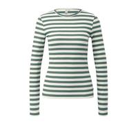 Langarmshirt QS, Damen, Gr. S, ecru sagegrün, Obermaterial: 97% Baumwolle, 3% Elasthan, casual, Shirts (26170846-S) ecru sagegrün