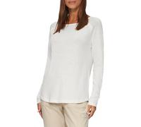 Langarmshirt mit Flammgarnstruktur und Raglanärmeln 42 creme