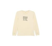 Langarmshirt mit gummiertem Frontprint 134/140 beige 2153212.0805.134_140