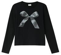 Langarm-Jerseyshirt mit Schmucksteinen im Loose Fit 170/176 schwarz 2173421.9999.170_176