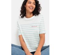 LASCANA T-Shirt Damen weiß-hellblau gestreift Gr.40/42
