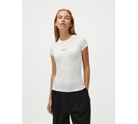 T-Shirt LEGER "Tayra, LeGer by Lena Gercke", Damen, Gr. 34, blanc de blanc, contrast, Jersey, Obermaterial: 95% Viskose, 5% Elasthan, slim fit, Rundhals, Shirts T-Shirt, basic, Rundhals, slim fit (753