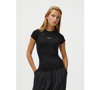 T-Shirt LEGER "Tayra, LeGer by Lena Gercke", Damen, Gr. 42, schwarz, Jersey, Obermaterial: 95% Viskose, 5% Elasthan, slim fit, Rundhals, Shirts T-Shirt, basic, Rundhals, slim fit (55276768-42) schwarz
