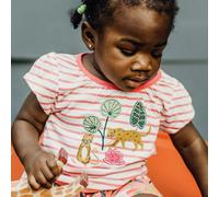 T-Shirt Leopard Aufnäher in rosa 50/56