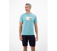 LERROS Baumwoll T-Shirt mit Motiv-Print und bequemem Rundkragen - Reef Blue XXXL