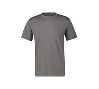 T-Shirt LERROS, Herren, Gr. 3XL, grau (basalt grau), Single Jersey, Obermaterial: 95% Baumwolle, 5% Elasthan, unifarben, regular fit taillenbedeckt, Rundhals, Shirts T-Shirt, mit Logo Stickerei (35512