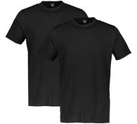 LERROS Herren T-Shirt O-Neck Doppelpack Regular Fit Schwarz Größe L