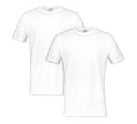 LERROS T-Shirt O-Neck Rundhals Doppelpack 100% Baumwolle Weiß Größe M