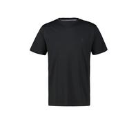 T-Shirt LERROS, Herren, Gr. XXL, schwarz, Single Jersey, Obermaterial: 95% Baumwolle, 5% Elasthan, unifarben, regular fit taillenbedeckt, Rundhals, Shirts T-Shirt, mit Logo Stickerei (77806231-XXL) sc