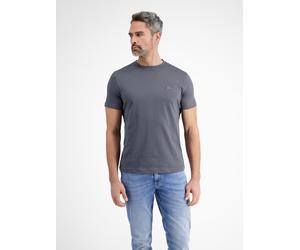 T-Shirt LERROS "Klassisches Rundhals T-Shirt", Herren, Gr. L, grau (rock grau), 100% Baumwolle, Shirts T-Shirt (66614363-L) rock grau