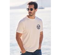 LERROS Lässiges, unifarbenes T-Shirt aus reiner Baumwolle mit Print - Broken White XL