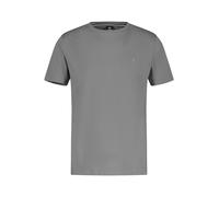 Rundhalsshirt LERROS, Herren, Gr. XXL, silber (platinum grau), Single Jersey, Obermaterial: 100% Baumwolle, unifarben, regular fit taillenbedeckt, Rundhals, Shirts, mit Logo Stickerei (37669651-XXL) p