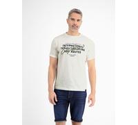 LERROS Herren Jersey T-Shirt mit Brustprint - Broken White XXXL