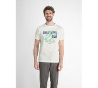 T-Shirt LERROS "LERROS Herren T-Shirt mit Brustprint", Damen, Gr. XL, weiß (broken weiß), 100% Baumwolle, Rundhals, Shirts T-Shirt (82982062-XL) broken weiß