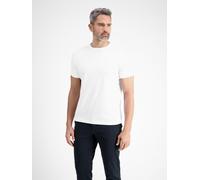 T-Shirt LERROS, Herren, Gr. XXL (56/58), weiß, Single Jersey, Obermaterial: 100% Baumwolle, casual, normal hüftlang, Rundhals, Kurzarm eingesetzt abgesteppt, Shirts, im Basic-Look (75555959-XXL) weiß