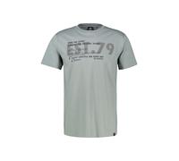 T-Shirt LERROS "LERROS T-Shirt mit Brustprint, Grosse Grössen", Herren, Gr. 5XL, storm grau, Shirts T-Shirt (74518829-5XL)