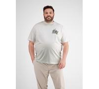 T-Shirt LERROS "LERROS T-Shirt mit Brustprint in Großen Größen", Herren, Gr. 5XL, weiß (broken weiß), 100% Baumwolle, Rundhals, Shirts T-Shirt (26121824-5XL) broken weiß