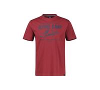 T-Shirt LERROS "LERROS T-Shirt mit Outdoorprint in Großen Größen", Herren, Gr. 5XL, maple rot, 100% Baumwolle, Rundhals, Shirts T-Shirt (79355611-5XL) maple rot