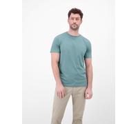 Lerros T-Shirt mit Label-Stitching in Tuerkis, Größe XXL