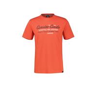 T-Shirt LERROS "LERROS T-Shirt unifarben mit Print und 1/2-Ärmeln", Damen, Gr. 5XL, vivid rot, 100% Baumwolle, Rundhals, Shirts T-Shirt (20098753-5XL) vivid rot