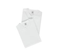 LERROS V-Neck Doppelpack Herren T-Shirt in Premium Baumwollqualität - White 5XL