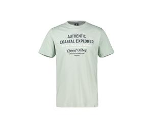 T-Shirt LERROS "Sommerliches T-Shirt aus Baumwolle mit O-Neck, große Größen", Herren, Gr. 3XL, bay grün, 100% Baumwolle, Rundhals, Shirts T-Shirt (82580052-XXXL) bay grün