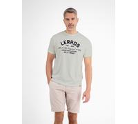 T-Shirt LERROS "Sommerliches T-Shirt mit Print", Damen, Gr. L, weiß (broken weiß), 100% Baumwolle, Rundhals, Shirts T-Shirt (55195420-L)