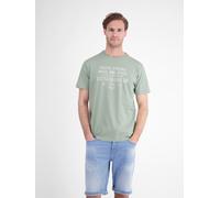 LERROS Sportliches T-Shirt aus Baumwolle mit coolem Slogan-Print - Bay Green XL