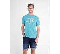 LERROS Sportliches T-Shirt aus Baumwolle mit coolem Slogan-Print - Reef Blue XL
