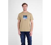 LERROS Sportliches T-Shirt mit Surfer-Motiv-Print, reine Baumwolle - Gravel Beige XL