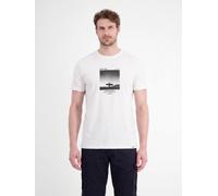 Kurzarmshirt LERROS, Herren, Gr. XXL, broken weiß, Single Jersey, Obermaterial: 100% Baumwolle, bedruckt, regular fit hüftbedeckend, Rundhals, abgesteppte Kante, Shirts, Sommershirt mit Print (2178464