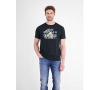 LERROS T-Shirt aus Baumwolle mit lässigem Frontprint und O-Neck - Classic Navy XXL