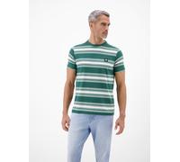 LERROS T-Shirt im Streifenlook mit O-Neck - Soft Teal XL