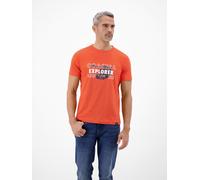 LERROS T-Shirt mit Brustprint und Rundhalsausschnitt - Vivid Red L