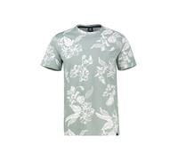 LERROS T-Shirt mit O-Neck, All-over-Print in grossen Größen - Storm Grey 3XL