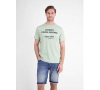 LERROS T-Shirt mit O-Neck aus softer Baumwolle mit Summervibe-Print - Bay Green L