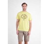Print-Shirt LERROS, Herren, Gr. XL, lemon water, Single Jersey, Obermaterial: 100% Baumwolle, bedruckt, regular fit normal, Rundhals, Shirts, regular fit, Kurzarm-Design, mit auffälligem Print (235758