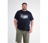 LERROS T-Shirt mit mit O-Neck in großen Größen - Classic Navy 5XL