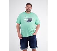 LERROS T-Shirt mit mit O-Neck in großen Größen - Mint Water 5XL