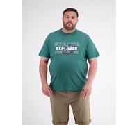 LERROS T-Shirt mit mit O-Neck in großen Größen - Soft Teal 5XL