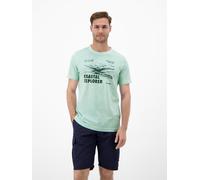 LERROS T-Shirt mit O-Neck und Frontprint - Mint Water XL