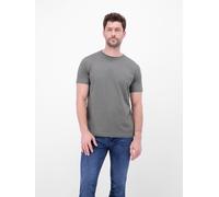 T-Shirt LERROS "T-Shirt mit Rundhalsausschnitt", Damen, Gr. 3XL, basalt grau, 100% Baumwolle, Rundhals, Shirts T-Shirt, Herren Shirt aus 100% Baumwolle, einfarbig, Jersey-Qualität (38578050-XXXL) basa