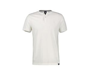 T-Shirt LERROS "T-Shirt mit Rundhalsausschnitt, grosse Größen", Jungen, Gr. 3XL, weiß (broken weiß), 100% Baumwolle, Rundhals, Shirts T-Shirt, Herren T-Shirt Übergröße, 100% Baumwolle, Einfarbig, Kurz