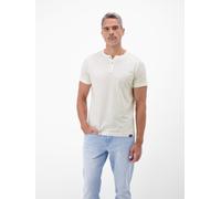 LERROS Serafino Shirt mit Rundhalsausschnitt und Knopfleiste - Broken White M