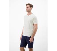 LERROS T-Shirt mit V-Neck in Strickqualität - Broken White L